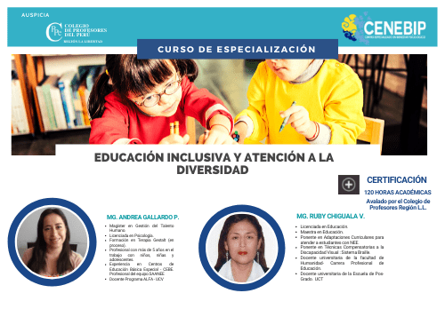 CURSO DE ESPECIALIZACIÓN: EDUCACIÓN INCLUSIVA Y ATENCIÓN A LA DIVERSIDAD